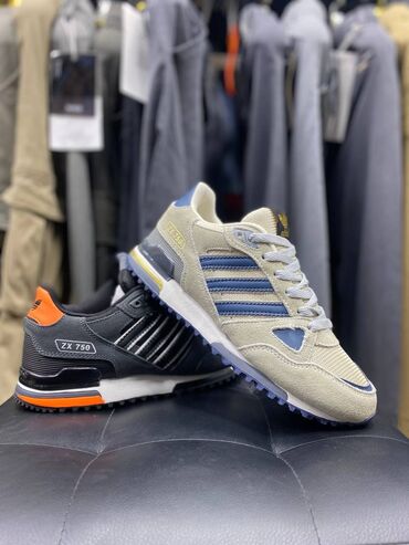 Кроссовки и спортивная обувь: Adidas ZX 750 🍑 🔺Размеры: 39-40-41-42-43-44 🔺Цвет: Синий-Темно