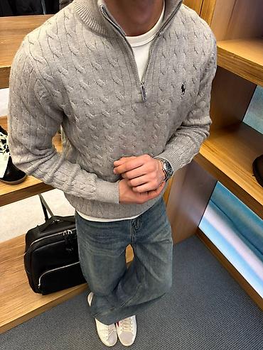 Свитера: Мужской свитер, M, L, XL, Polo Ralph Lauren, Новый, цвет - Серый, Бесплатная доставка — 3