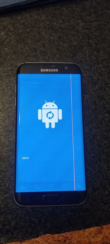 samsung s4 mini ekran: Samsung Galaxy S7 Edge, 32 GB, rəng - Qara, Barmaq izi