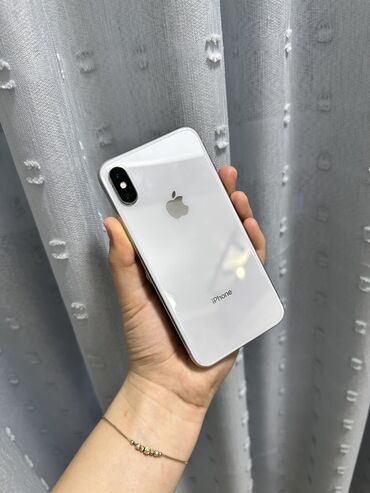 iphone x 256 цена в бишкеке: IPhone X, Б/у, 256 ГБ, Белый, Защитное стекло, Кабель, 80 %