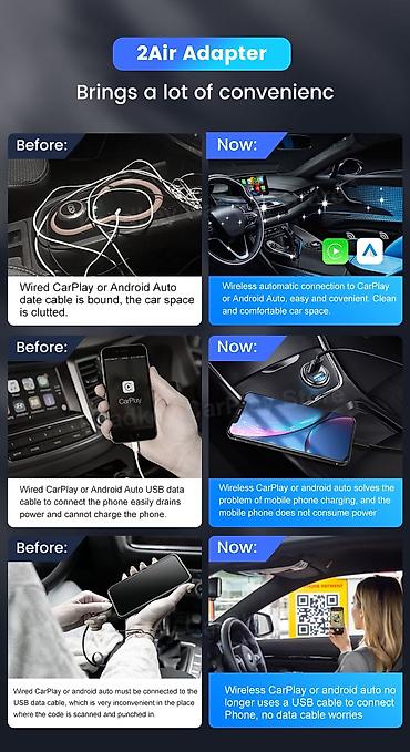 tesla tv: Carlinkit Carplay & Android Auto CarlinKit 5.0, həm Apple — 6