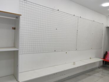 QAZ: Mağaza üçün avadanlıq dəsti - Divar üçün metal tor panellər: Ağ