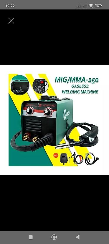 svarka aparati satisi: MIG/MMA-250 qazsız qaynaq aparatı - Tip: MIG/MMA hibrid qaynaq — 1