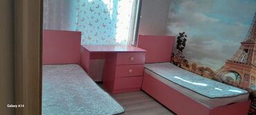 Uşaq və gənc otağı üçün dəstlər: Qız üçün, İşlənmiş, 2 təknəfərlik çarpayı