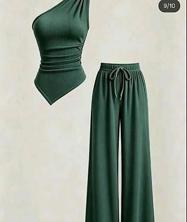 marka only: Komplet majica u pero na jedno rame nacigovana i siroke pantalone sa — 9