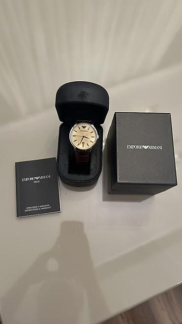 emperio armani: Emporio Armani kişi qol saatı – klassik dizayn, orijinal dəst - — 1