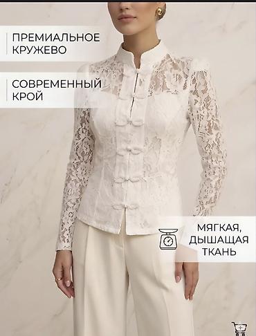 Блузкалар: Ажурная женская блузка из премиального кружева размер 52 - Материал — 3