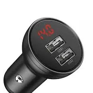 iphone 24: Baseus Smart Digital Display Dual USB Car Charger CCBX-B0G – avtomobil — 3