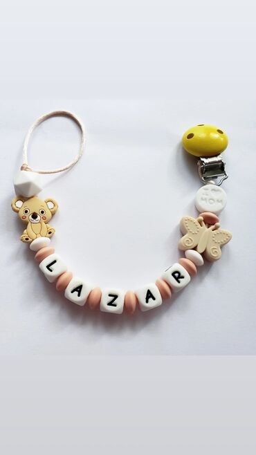 Ostale dečije stvari: Silikonski lancic za dudu ili glodalicu sa imenom po vasoj zelji na lalafo.rs — 6 Ostale dečije stvari: Silikonski lancic za dudu ili glodalicu sa imenom po vasoj zelji — 6