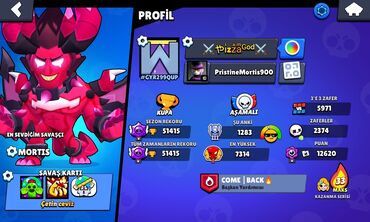 Чайники: Brawl Stars oyununda yüksək səviyyəli hesab təklif olunur. Hesabda 83