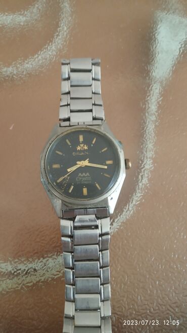 часы fitron оригинал цена: Б/у, Наручные часы, Orient, цвет - Серебристый