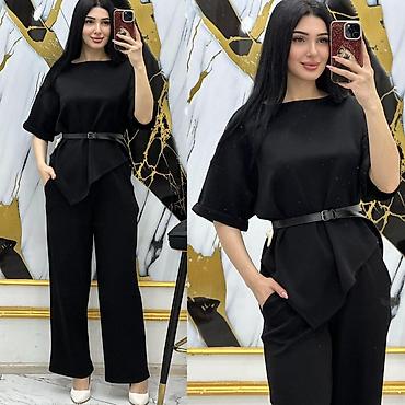 salvar kofta modelleri: İki parça qadın dəsti – bluz və şalvar - Model: rahat kəsimli — 1