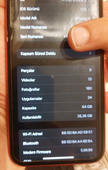dubaysqi ayfon: IPhone 11, 64 GB, Qırmızı