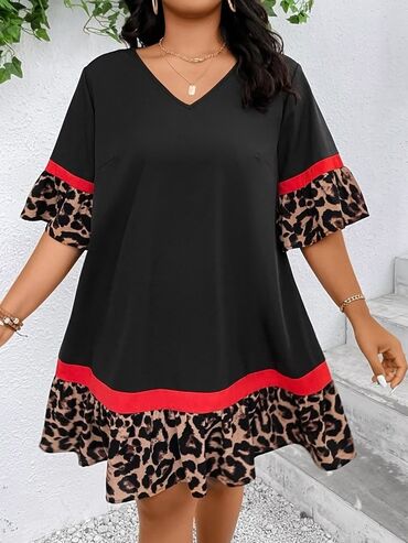 svecana haljina 38: 3XL (EU 46), color - Black, Cocktail, Short sleeves