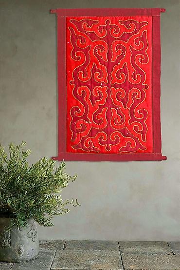 Другой текстиль: Стёганое шелковое панно с традиционным Кыргызским орнаментом — — 15