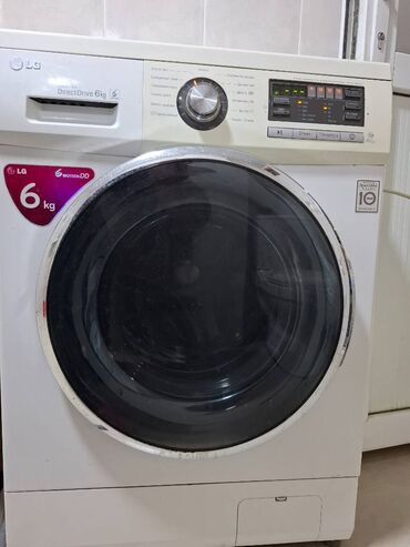 lg paltaryuyan qurutma: Paltaryuyan maşın LG, 6 kq, İşlənmiş, Avtomat, Qurutmasız
