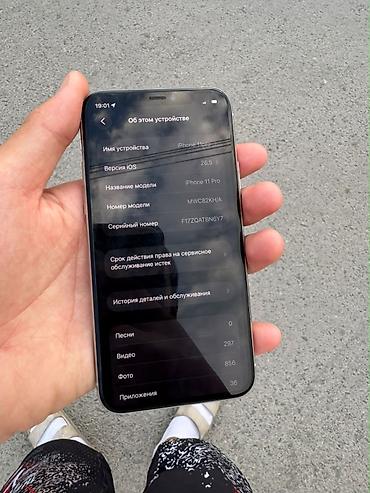 Техника и электроника: IPhone 11 Pro, Б/у, 256 ГБ, Белый, Чехол, 79 % — 2