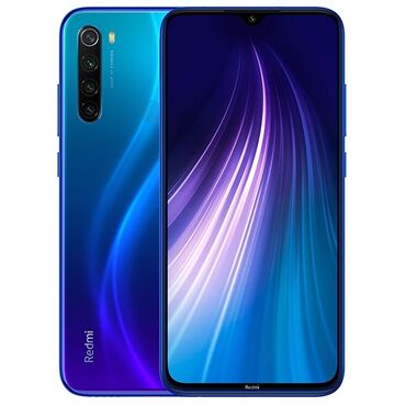 телефоны xiaomi redmi 9s: Redmi, Redmi Note 8, Колдонулган, 64 ГБ, түсү - Көк, 2 SIM