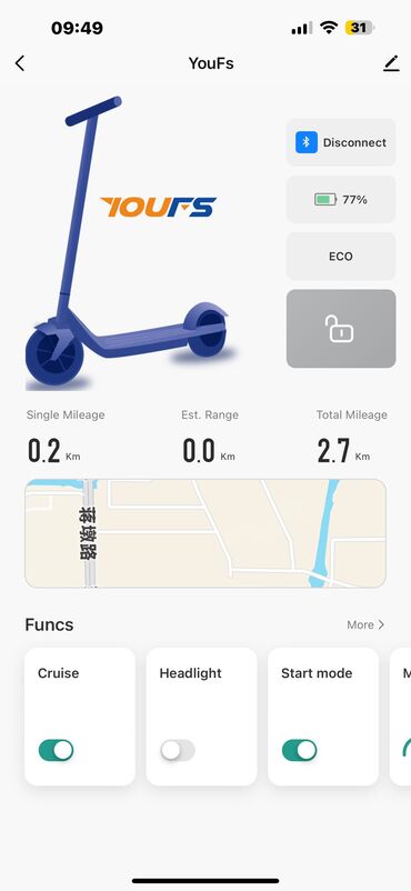 Elektrikli samokatlar: Yeni Elektrik samokat > 12", 351 - 500 Vt, 26 - 35 km/s — 6