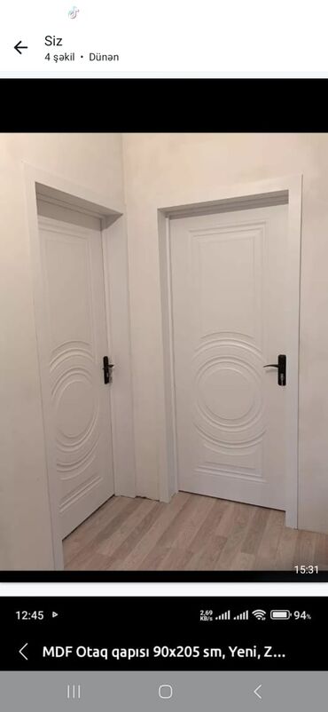 Otaq qapıları: Yeni Otaq qapısı Zamok və çərçivə ilə, Ödənişli quraşdırma, Rayonlara çatdırılma, Pulsuz çatdırılma — 16