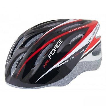 grip za ruke: KACIGA FORCE HAL, CRNO-CRVENO-BELA, L/XL | 1 9 rupa, sadrži beli i — 1