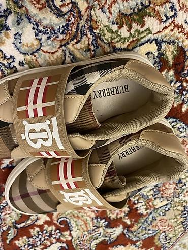 Детская обувь: Цвет - Бежевый Кроссовки, Burberry, Размер: 28, Унисекс — 2