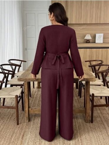 Kompleti: 🌟Damski dvodelni komplet – elegantni blejzer na preklop i široke — 11