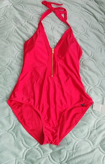 kupaći kostimi za punije 2022: L (EU 40), Polyester, Single-colored, color - Red
