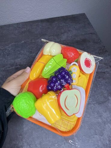 детские игрушки в Кыргызстан | Игрушки: Набор продуктов овощи детские на липучке Набор посуды my little chef
