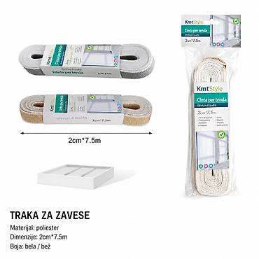 Zavese i draperije: KMT Traka za zastore 2208283 Traka za zastore namenjena za ručne — 1