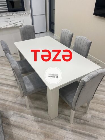 gaming stol: Yeni, Kvadrat masa, 6 stul, Açılan masa, Qonaq otağı üçün, Azərbaycan