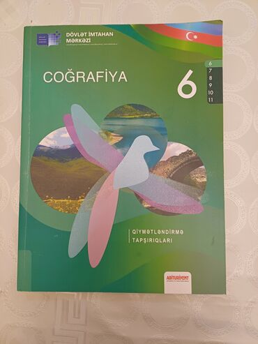 Testlər: Coğrafiya 6 cı sinif əla vəziyyətdə idifadə olunmayıb qiymət 3 manat