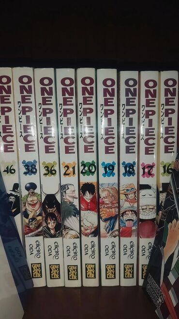 dəftər qiymətləri: One piece manga anime kitabi 1-21 36 38 46-51 qiymet ucun yazin