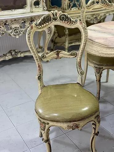 Stilske garniture: Sto i stolice (6 - 12 komada) – Venecijanski barok – Dobro stanje 🌟 — 15