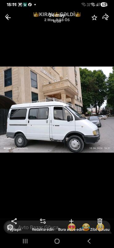 QAZ: GAZelle (GAZ) mikroavtobus – ağ rəng, yüksək damlı, iki tərəfdən — 4