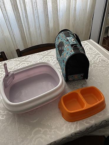 бутка для собак: Daşıma çantası, tualet qabı və kürə, ikili yem qabı, dırnaq itiləmə — 1