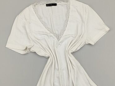 bluzki w paski biało granatowe: T-shirt, Mohito, L (EU 40), condition - Good