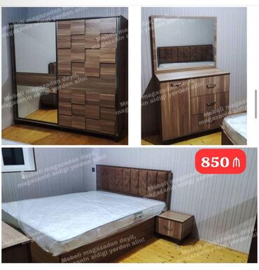 Yataq otağı dəstləri: İkinəfərlik çarpayı, Dolab, Termo, 2 tumba, Yeni
