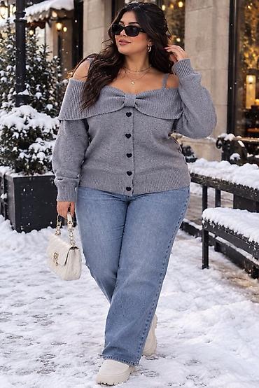 kişi puloverləri: Sviter, XL, 2XL, 3XL, rəng - Boz — 1