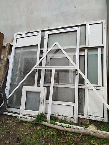 plastic qapi: PVC pəncərə və qapı blokları dəsti - Material: ağ rəngli PVC — 1