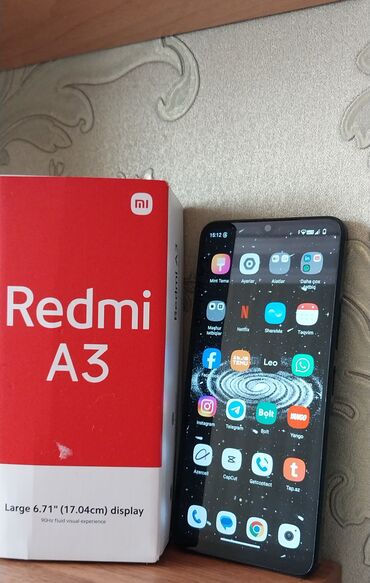 Redmi A3, 128 ГБ, цвет - Черный, Сенсорный