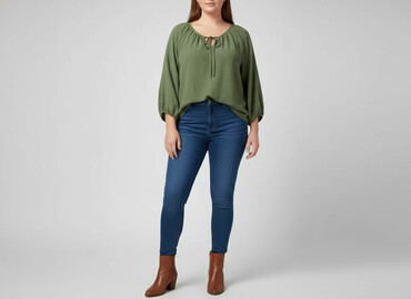bluzki z dekoltem shein: Shein, Women's blouse, size 2XL