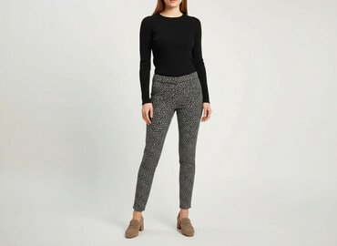 qiosk spodnie: H&M, Material trousers for women, size S