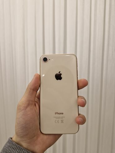 Apple iPhone: IPhone 8, 64 GB, Qızılı, Barmaq izi, Simsiz şarj, Sənədlərlə