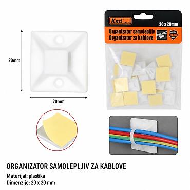 Phone Cables: KMT Zidna nalepnica za upravljanje kablovima 2382139 Samolepljivi — 1