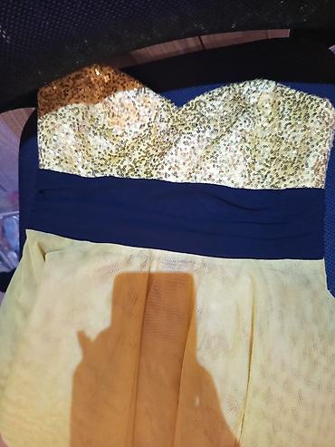 biserli donlar: Qısa kokteyl donu – sarı və qara rəng kombinində - Üst hissə: ürək — 2