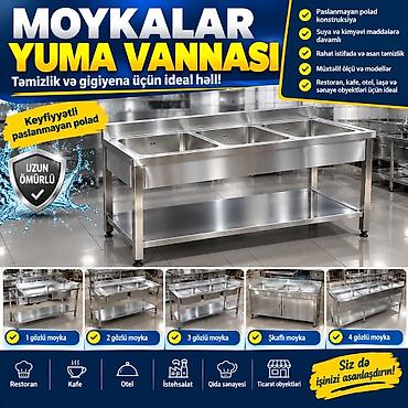*Yeni Nerj Istehsalat Sexinden Paslanmaz nerj moykalar- yuma vannasi