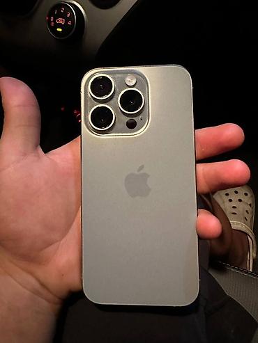 iphone 10plus: IPhone 15 Pro, Б/у, 128 ГБ, Natural Titanium, Чехол, 100 % — 5