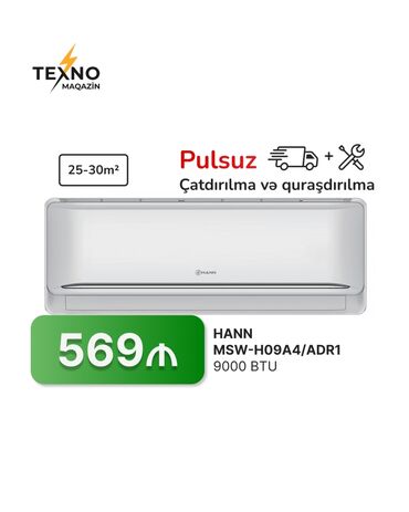 Kondisionerlər: Kondisioner 20-25 kv. m, Pulsuz quraşdırılma