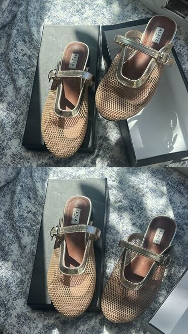 басаношка женский: Босоножки, 40, Alaïa, Новый, цвет - Золотой